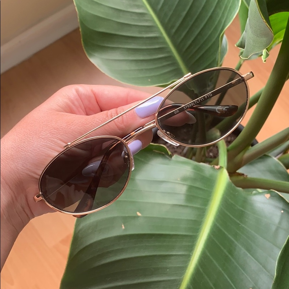 Sunglasses with gold trim